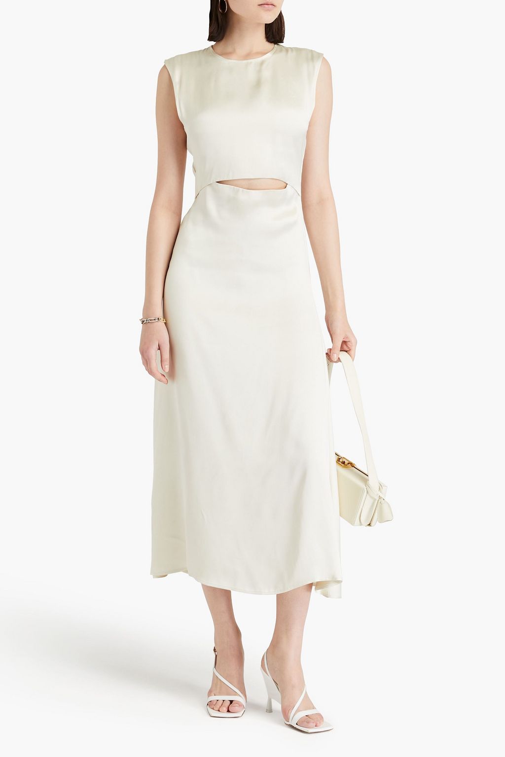 LOULOU STUDIO Copan cutout satin midi dress