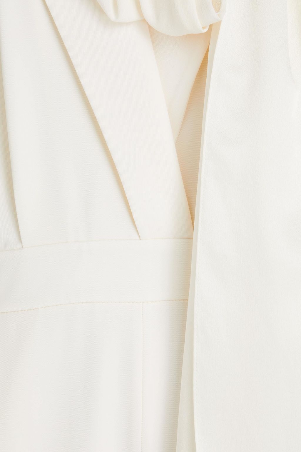 ROKSANDA Silk-trimmed wool-twill jumpsuit