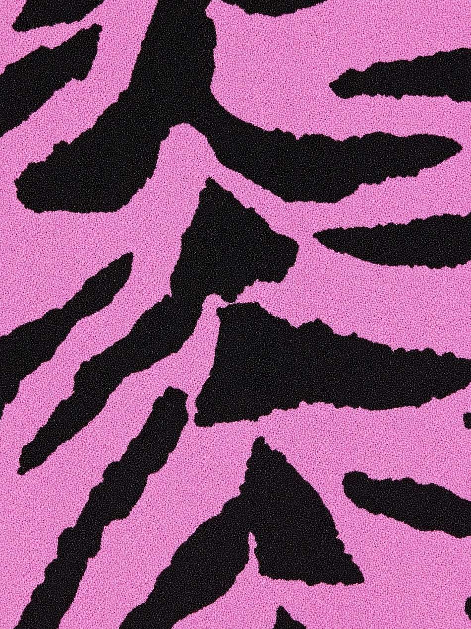 tiger-print crepe mini dress