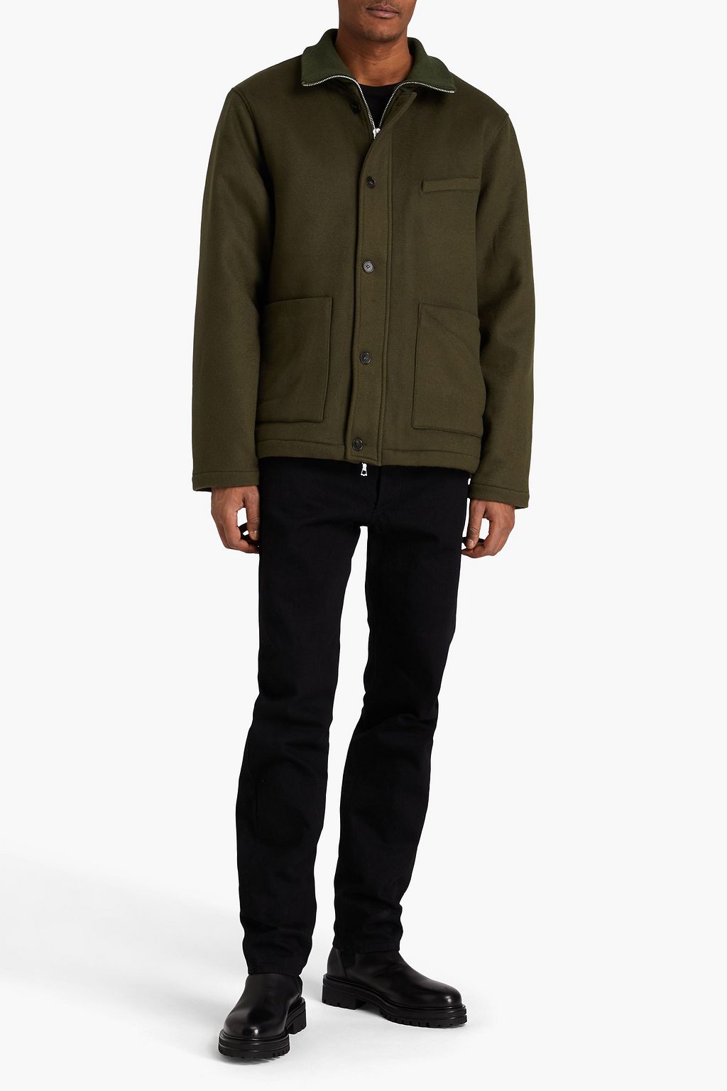 OFFICINE GÉNÉRALE 브러시드 울 펠트 재킷