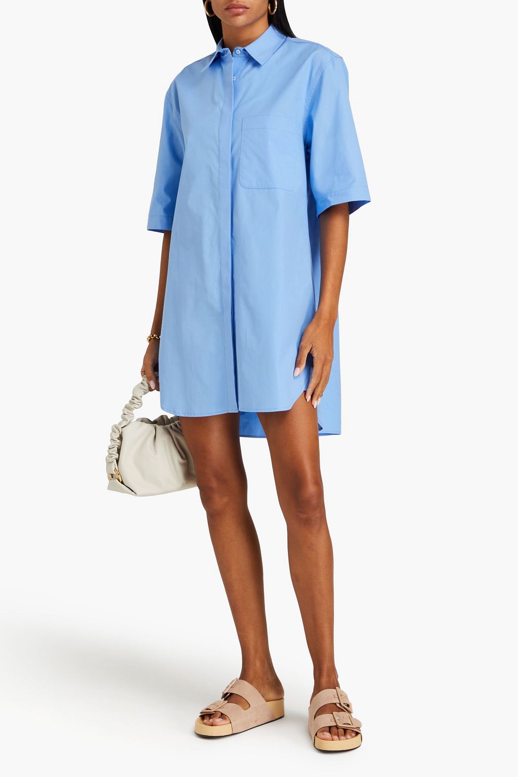 LOULOU STUDIO Evora cotton mini shirt dress