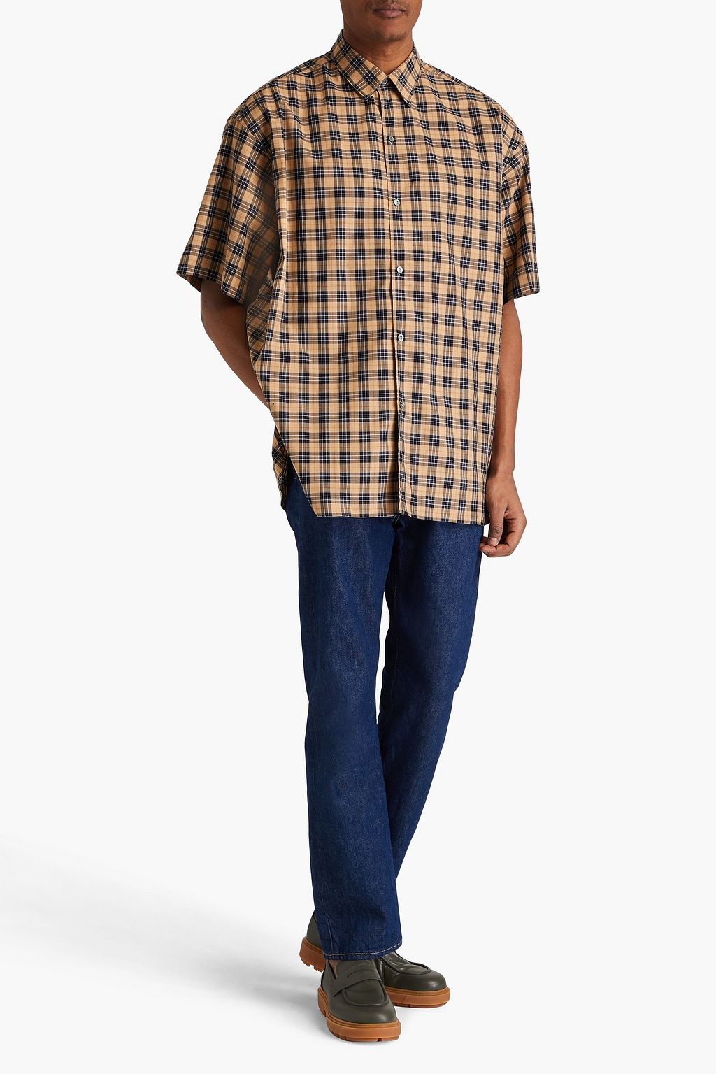 STUDIO NICHOLSON Checked cotton shirt