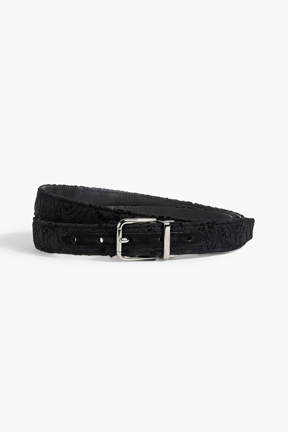 Dolce & Gabbana Crochet Belt In Black