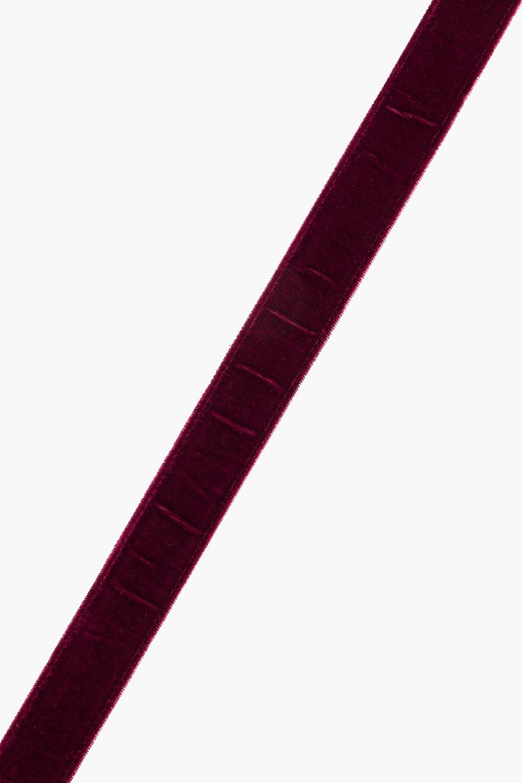 DOLCE&GABBANA Velvet and leather belt