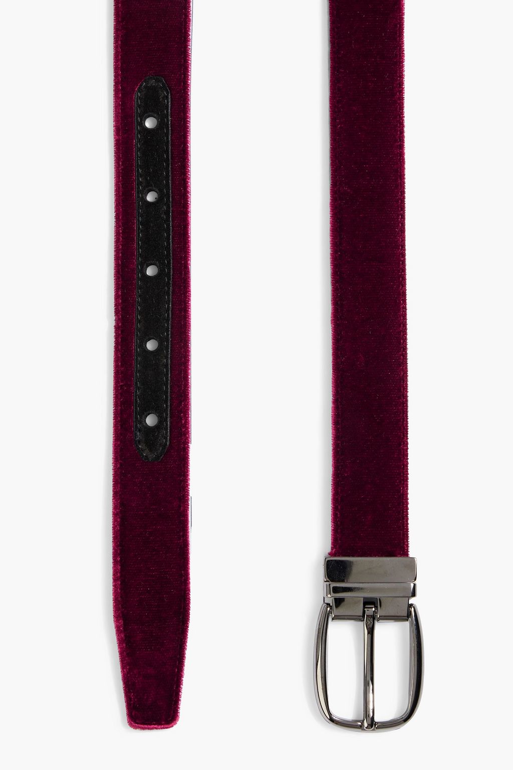 DOLCE&GABBANA Velvet and leather belt