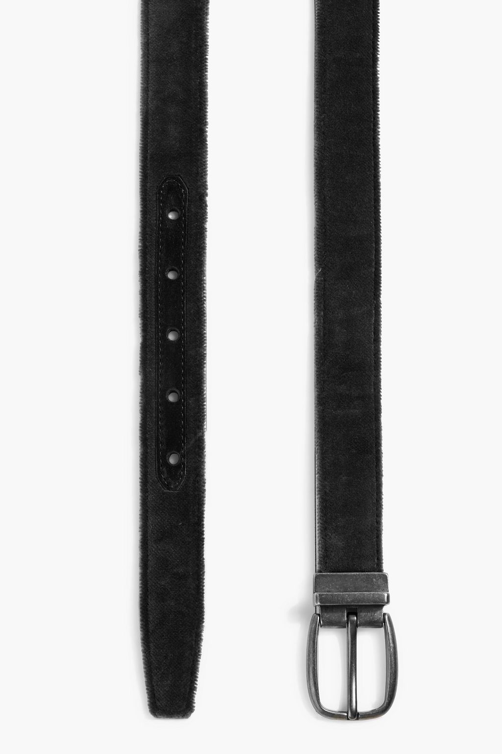 DOLCE&GABBANA Velvet and leather belt