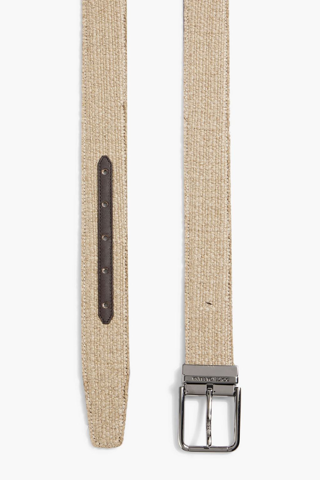 DOLCE&GABBANA Tweed and leather belt