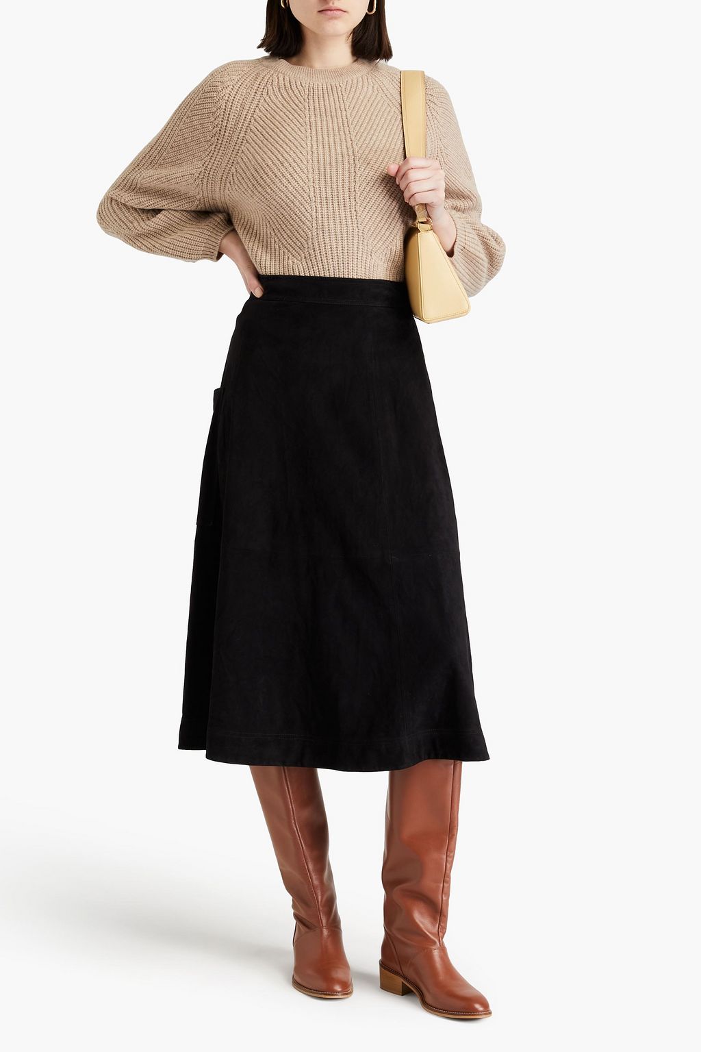 LOULOU STUDIO Thea suede midi skirt