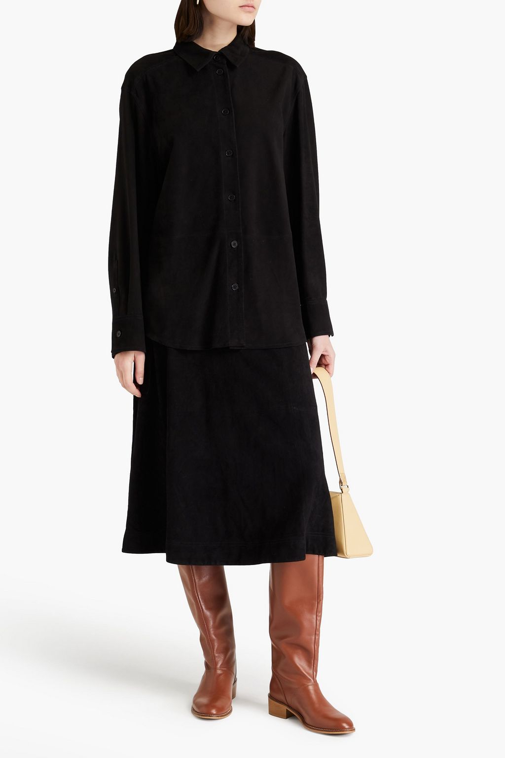 LOULOU STUDIO Ora suede shirt