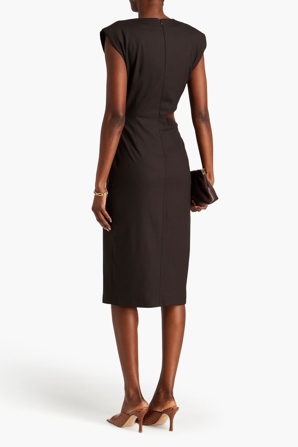 ZEYNEP ARCAY Cutout wool-blend twill dress