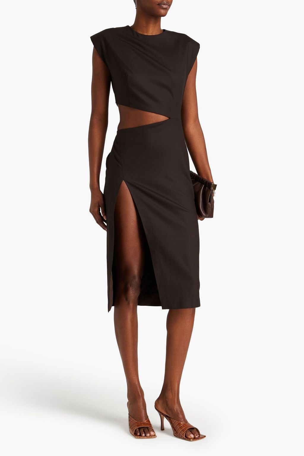 ZEYNEP ARCAY Cutout wool-blend twill dress