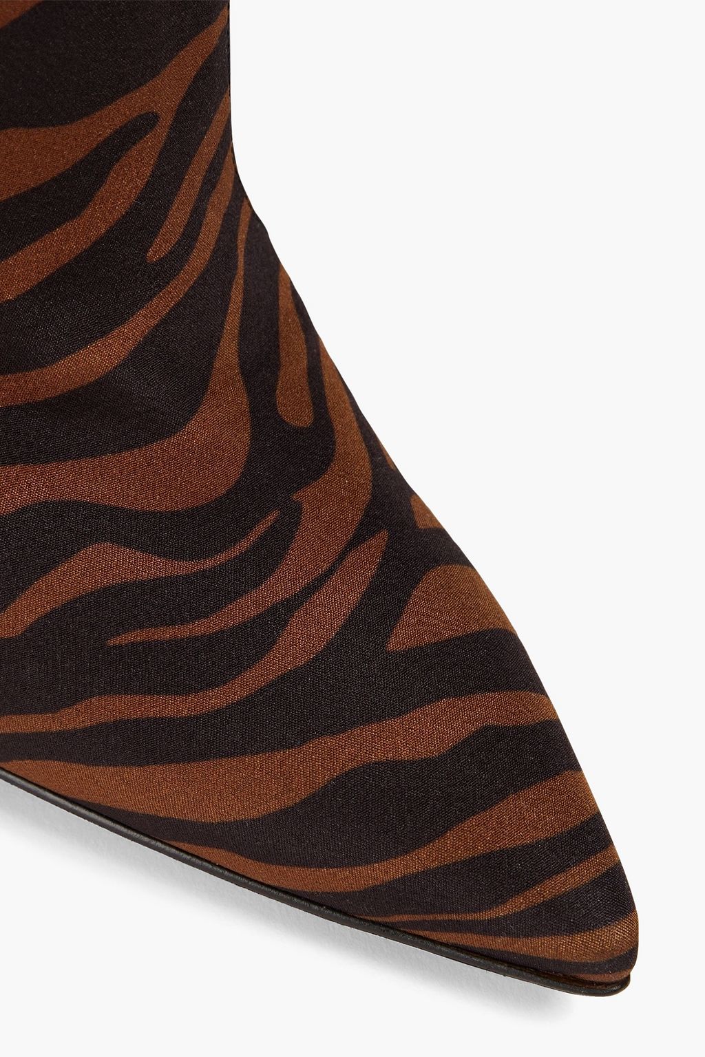 GIANVITO ROSSI Zebra-print crepe over-the-knee boots