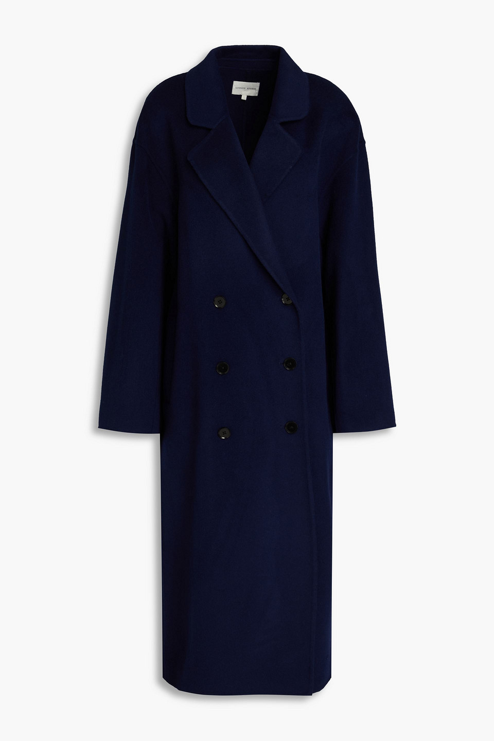 loulou de saison - borneo double-breasted wool and cashmere-blend felt coat - blue - m