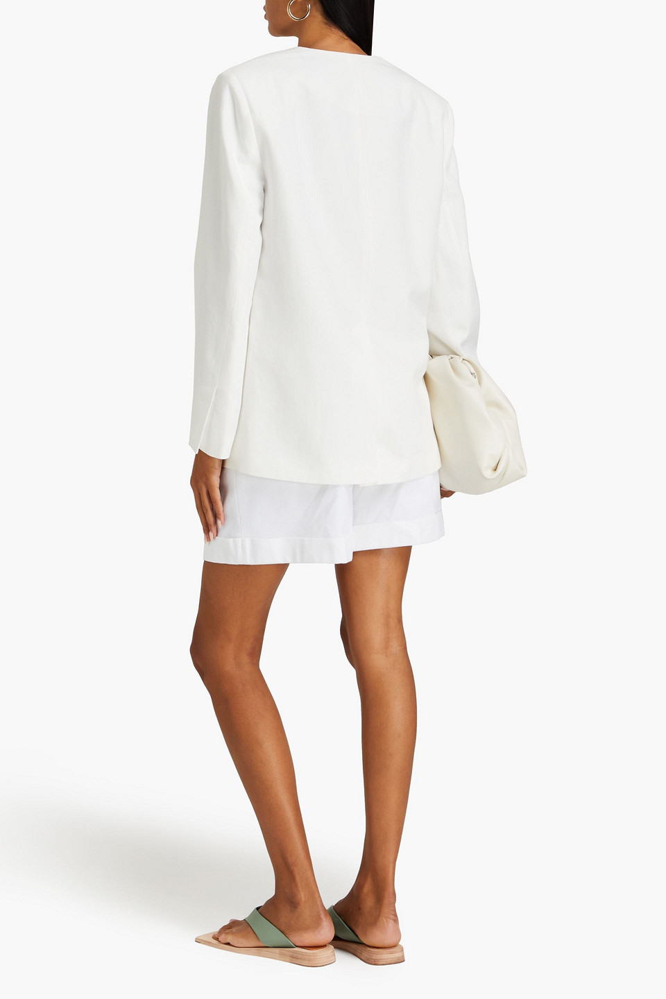 LOULOU STUDIO JALCA DOUBLE-BREASTED TWILL BLAZER