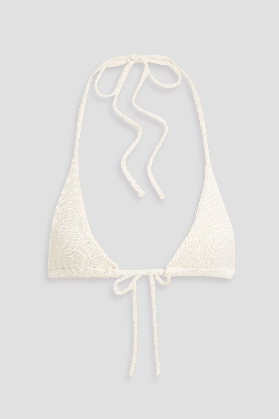 Savannah Morrow Silk And Cotton-blend Bra Top In Cream