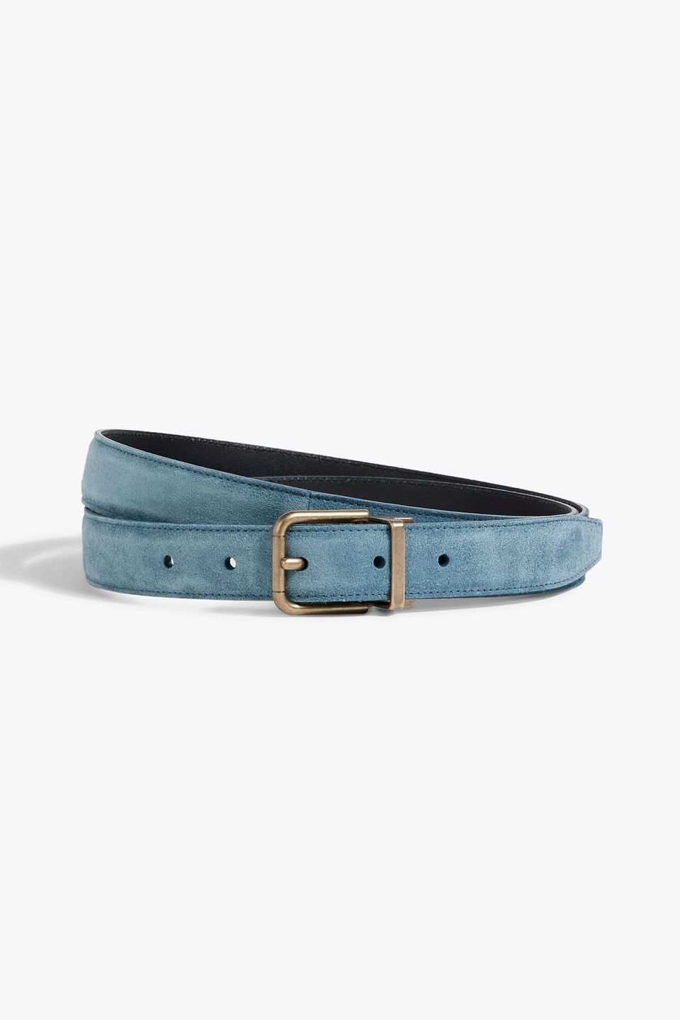 Dolce & Gabbana Suede Belt In Slate Blue