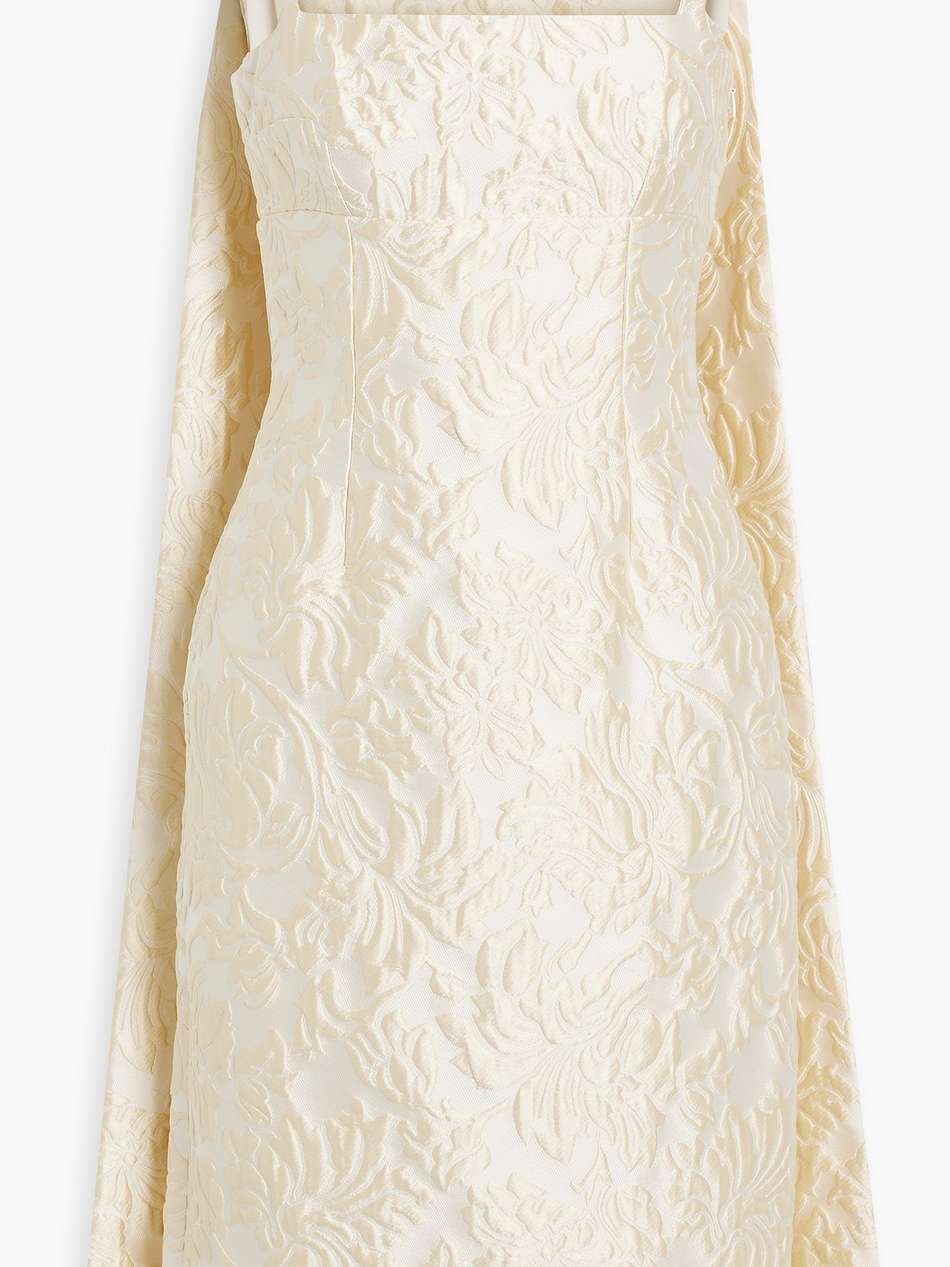 corrie cape-effect brocade dress