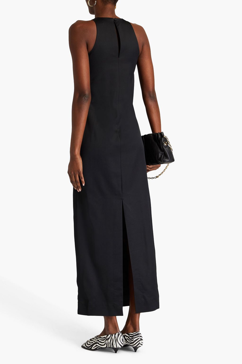 BY MALENE BIRGER فستان طويل من الحرير الصيني المصنوع من مزيج الصوف