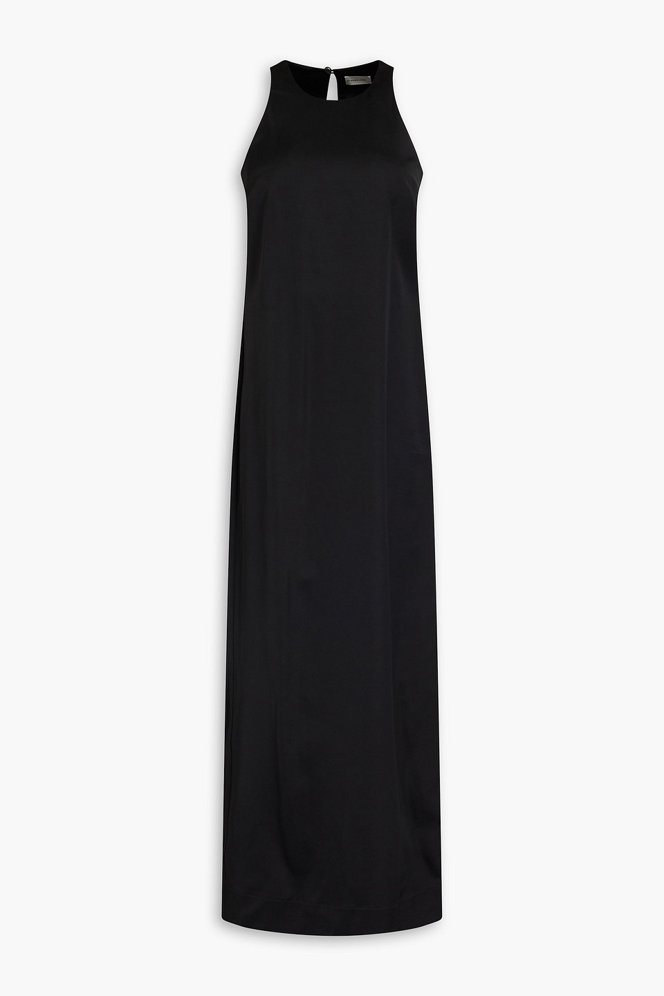 By Malene Birger Wool-blend Crepe De Chine Maxi Dress In Black