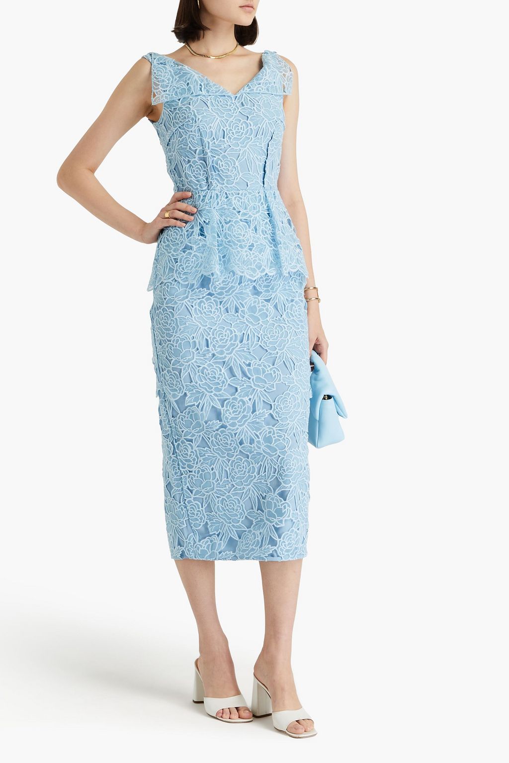 EMILIA WICKSTEAD Layered organza midi dress