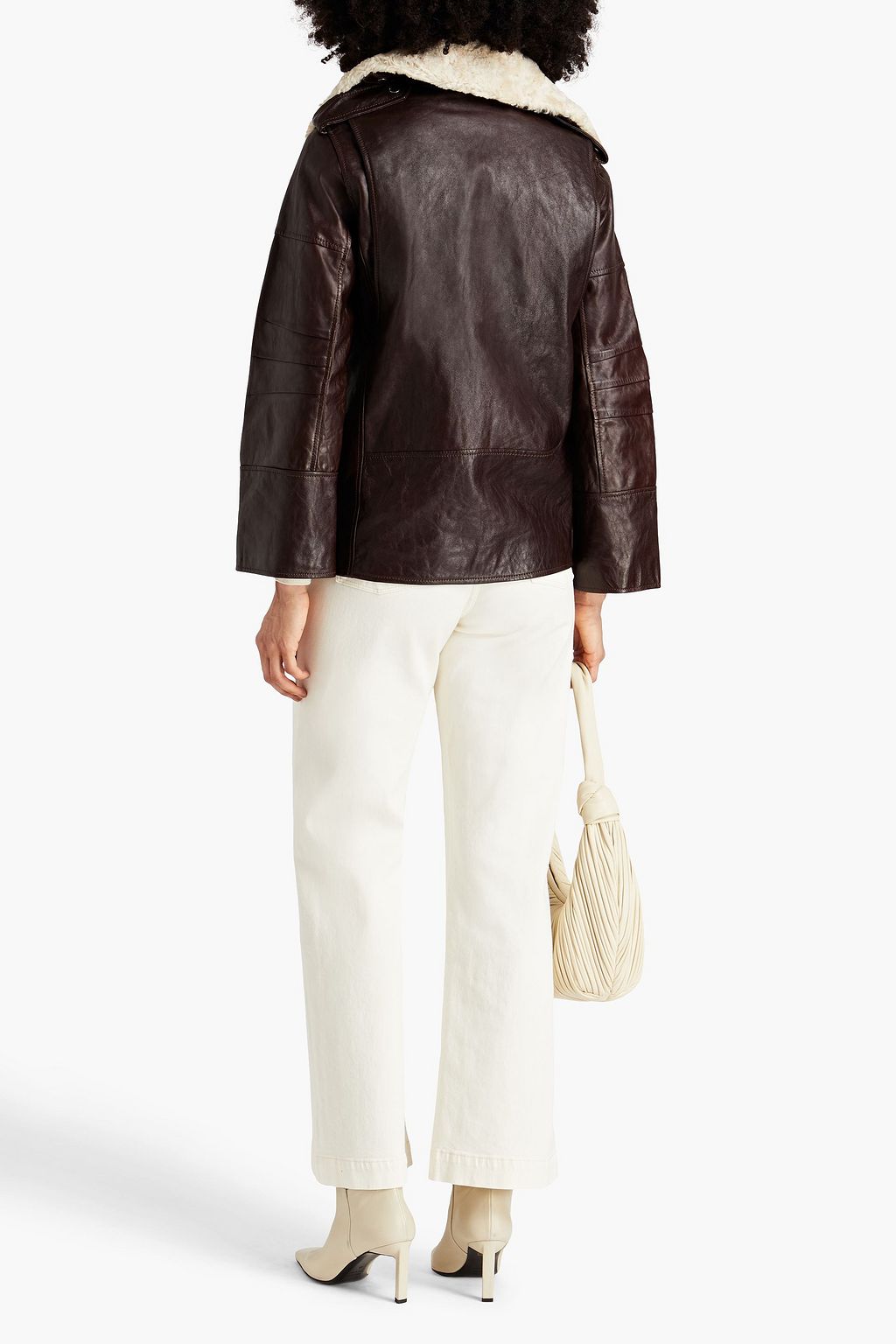 BY MALENE BIRGER Belted leather biker jacket