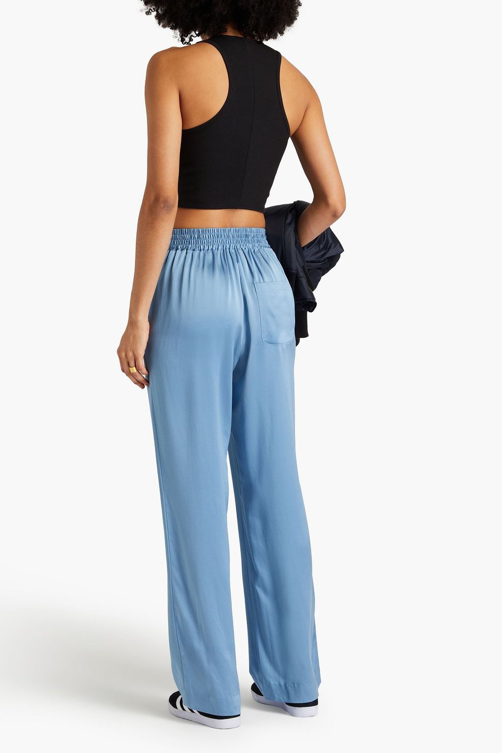 LOULOU STUDIO Soma silk-satin track pants