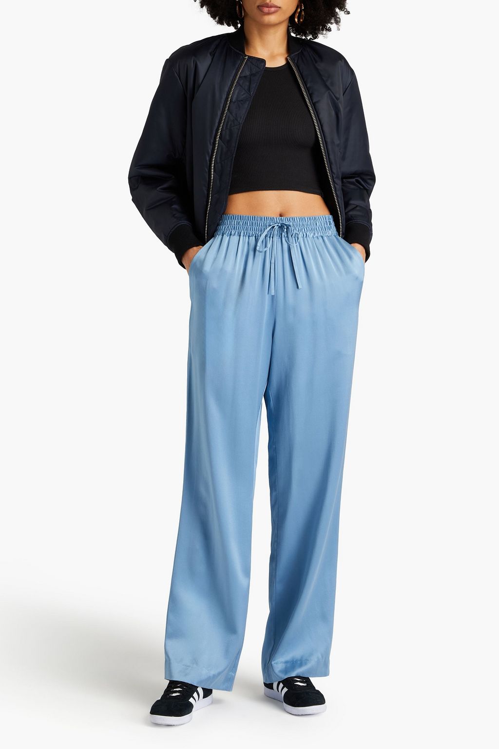 LOULOU STUDIO Soma silk-satin track pants
