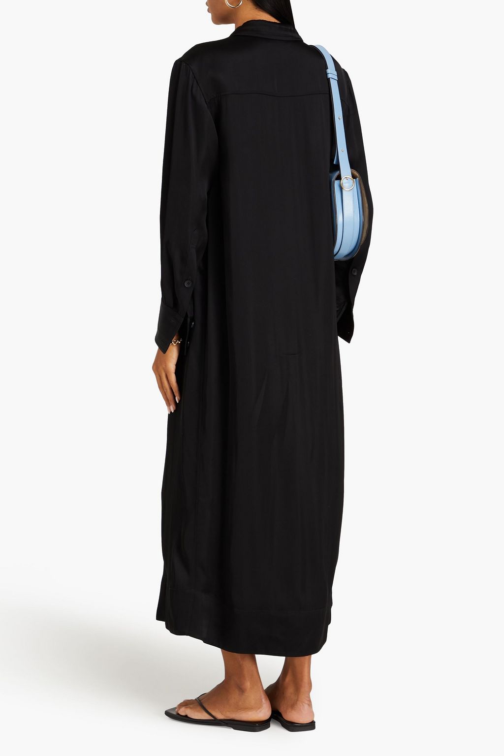 LOULOU STUDIO Ara satin midi shirt dress