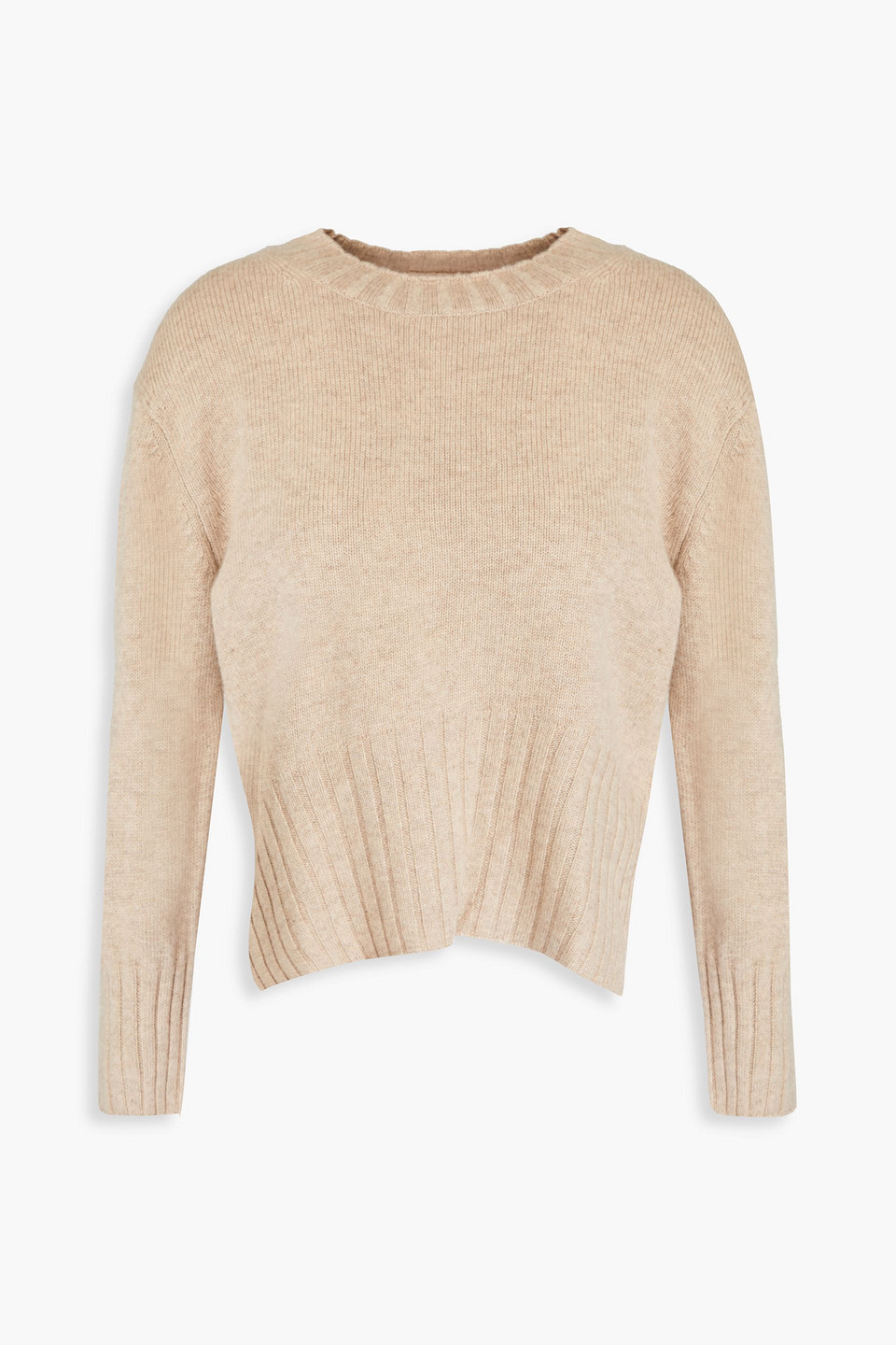Loulou Studio Mora Cropped Cashmere Sweater In Beige