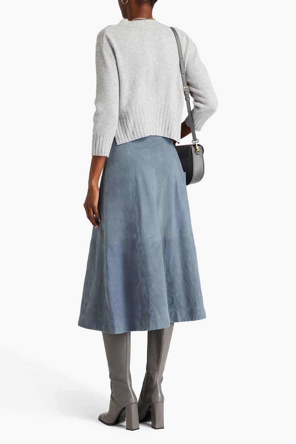 LOULOU STUDIO MORA CROPPED CASHMERE SWEATER
