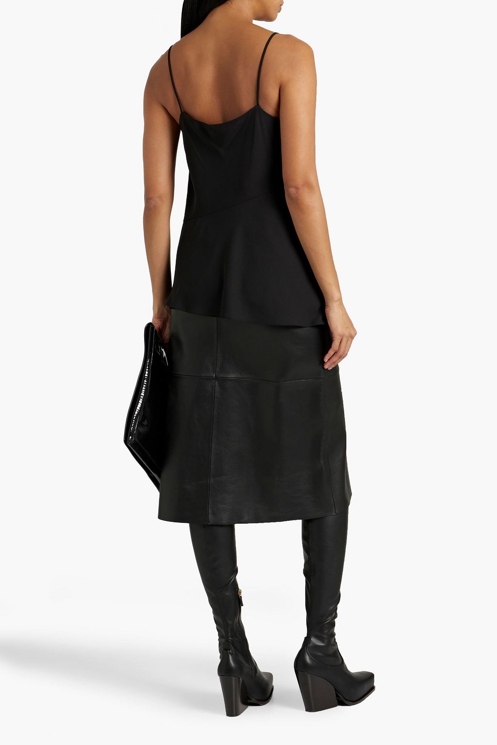THEORY Asymmetric crepe de chine camisole