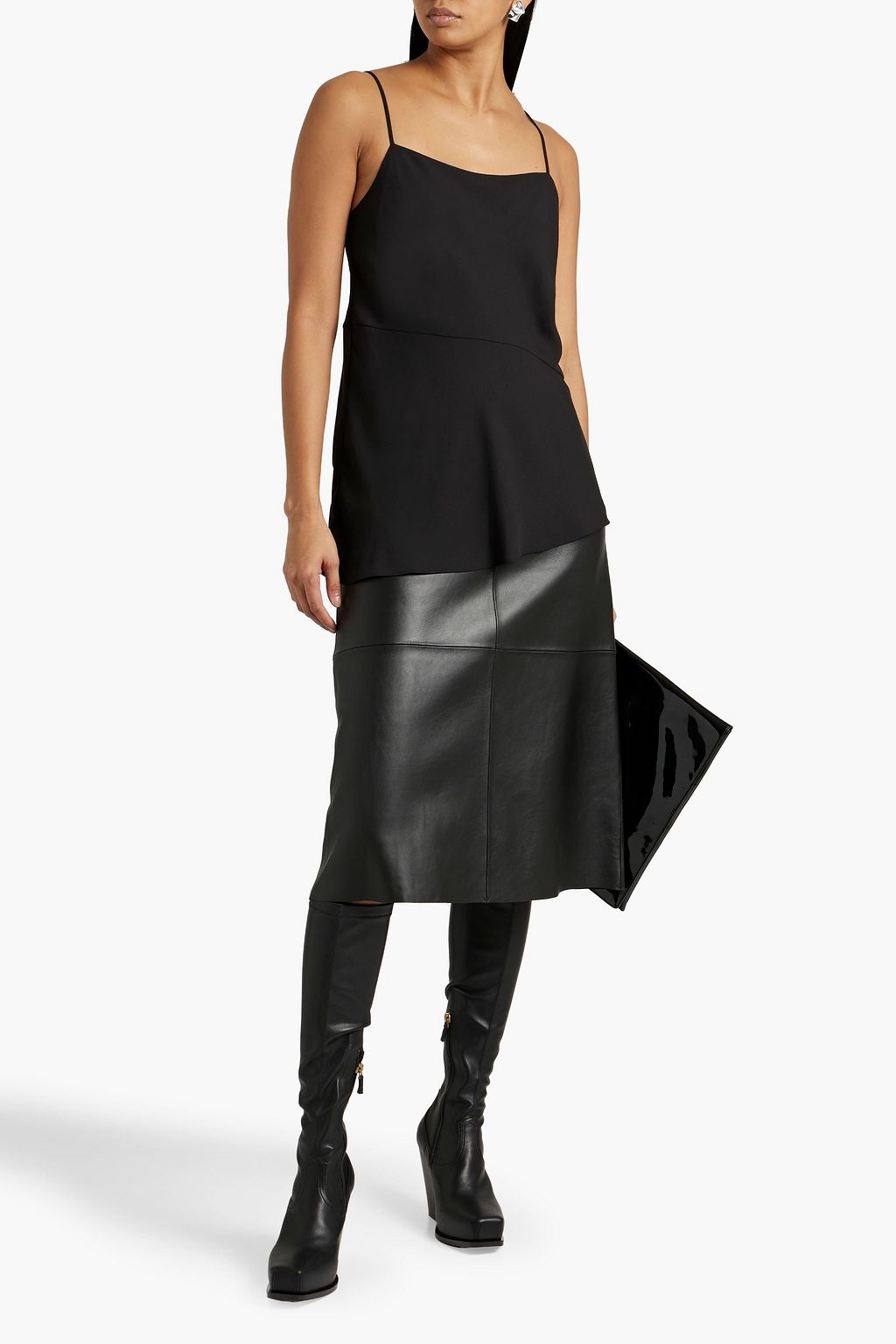 THEORY Asymmetric crepe de chine camisole
