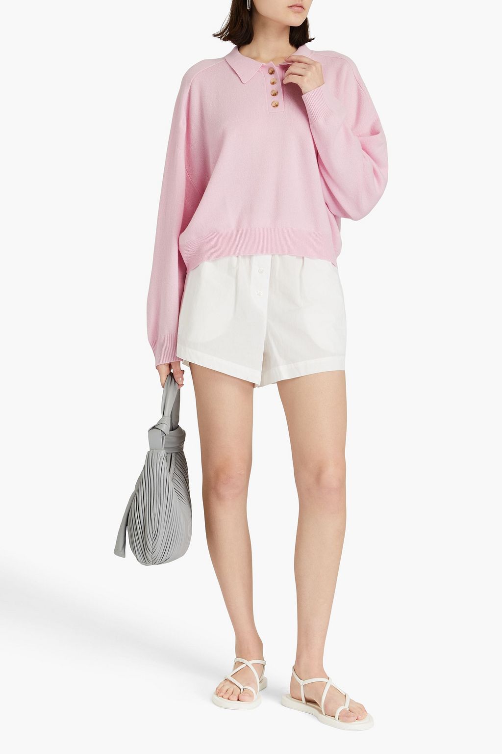 LOULOU STUDIO Forana oversized cashmere polo sweater