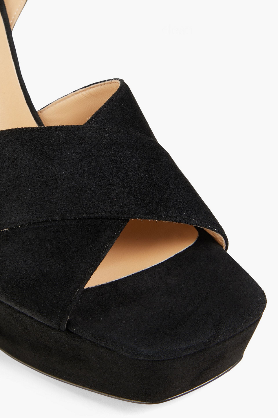 Sergio Rossi Suede Platform Sandals In Black
