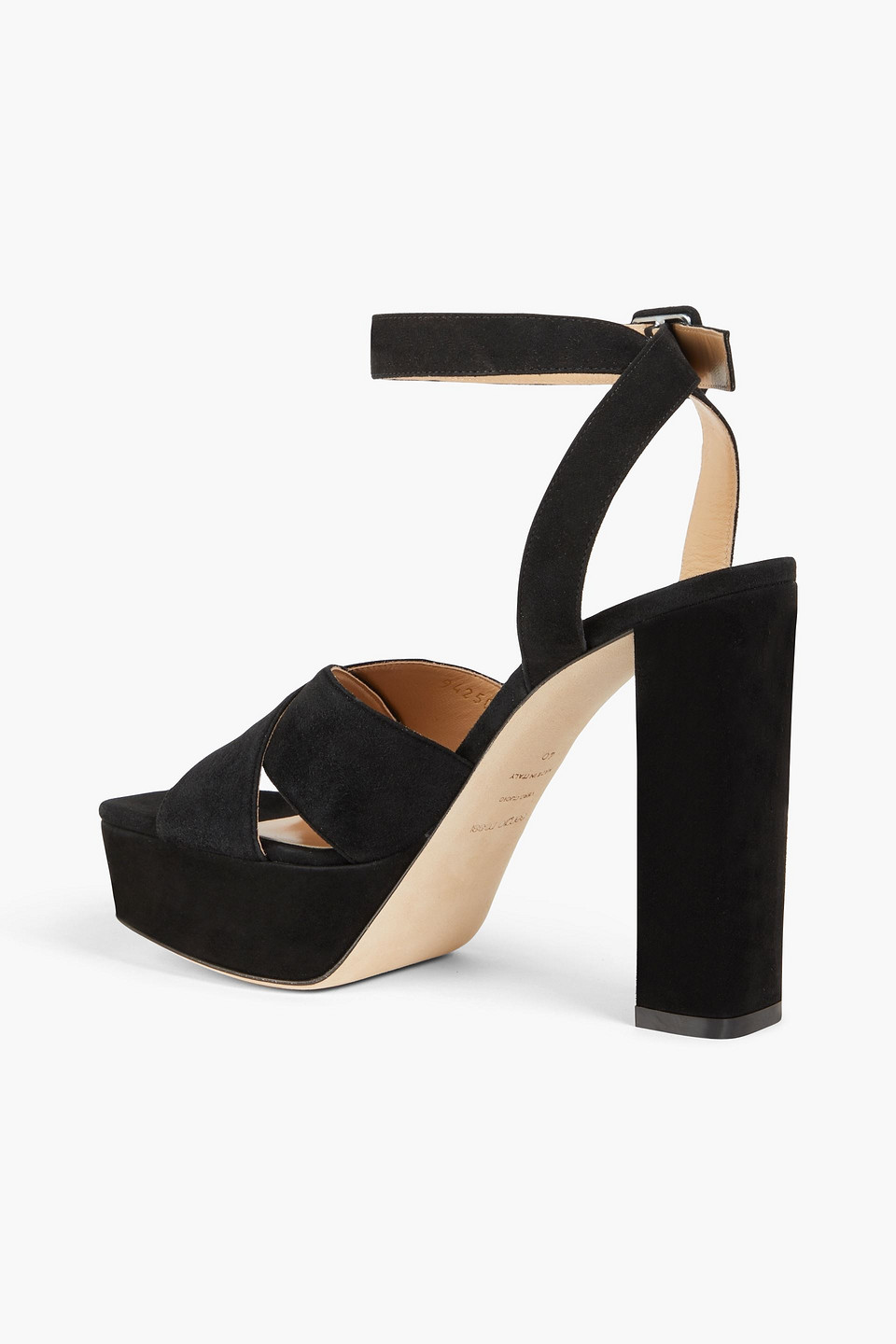 Sergio Rossi Suede Platform Sandals In Black
