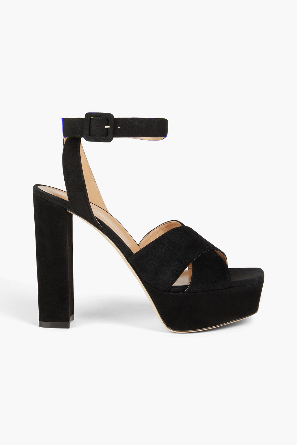 Sergio Rossi Suede Platform Sandals In Black