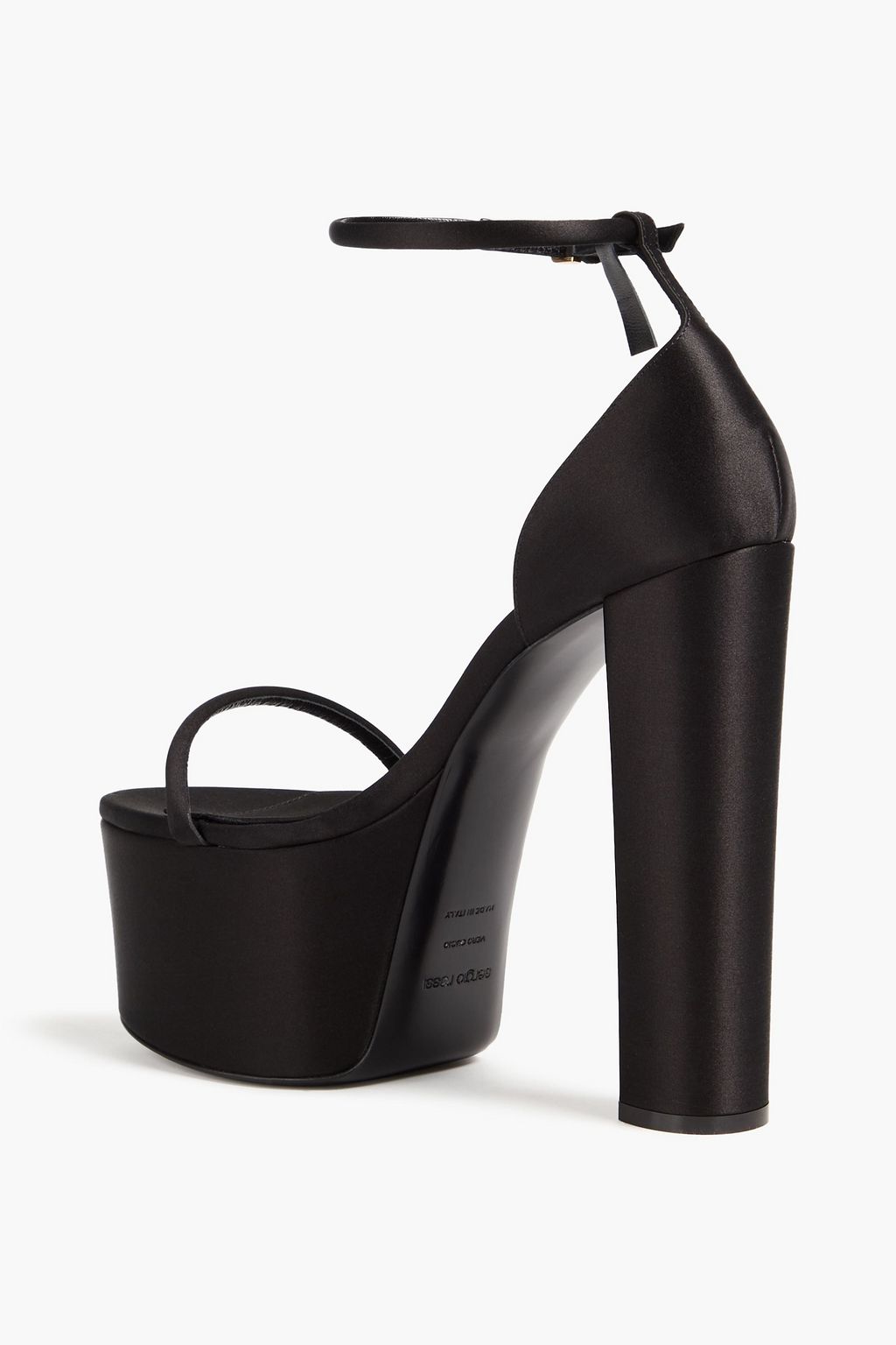SERGIO ROSSI Satin platform sandals