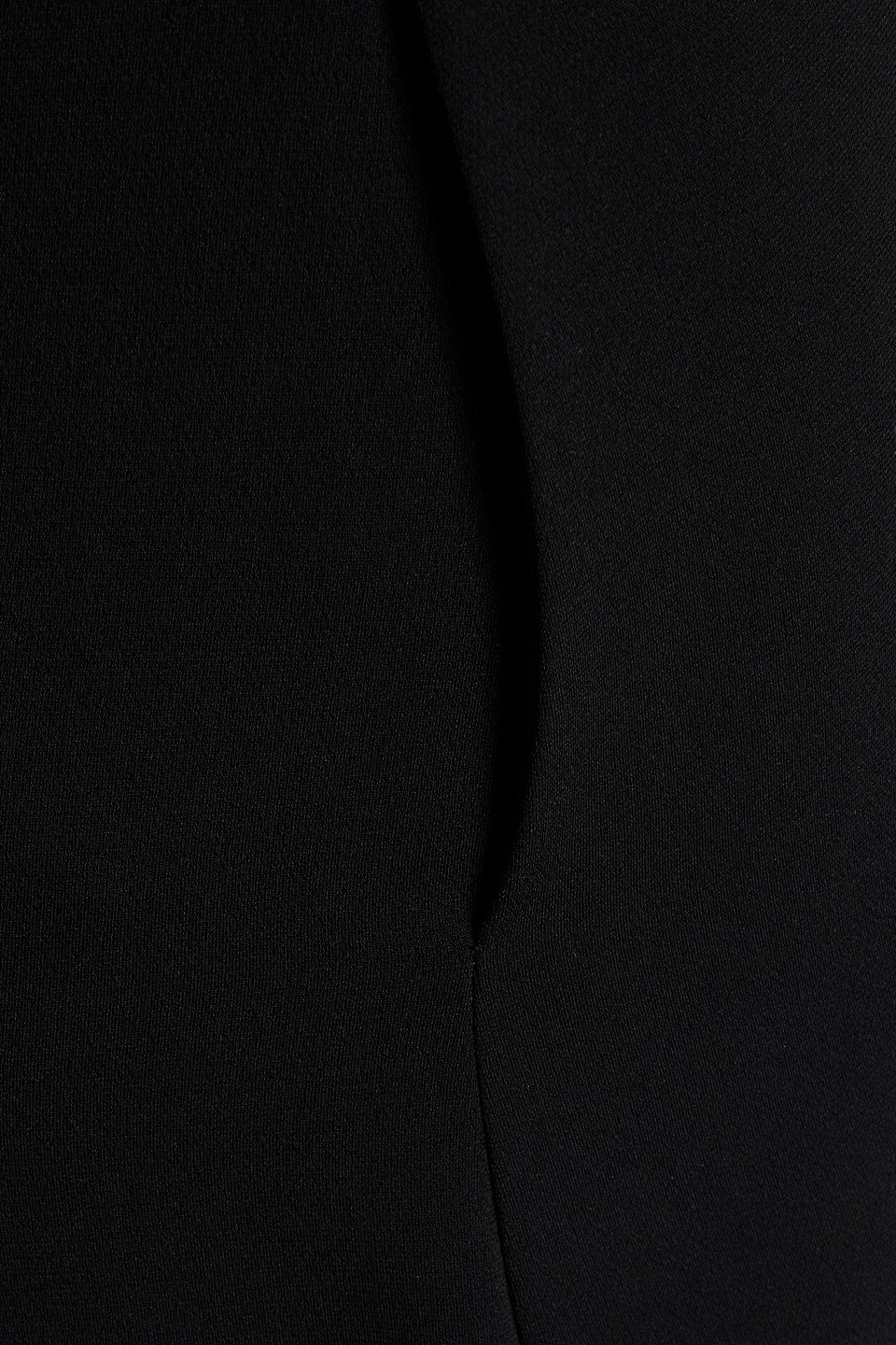 Theory Strapless Crepe Midi Dress In Black