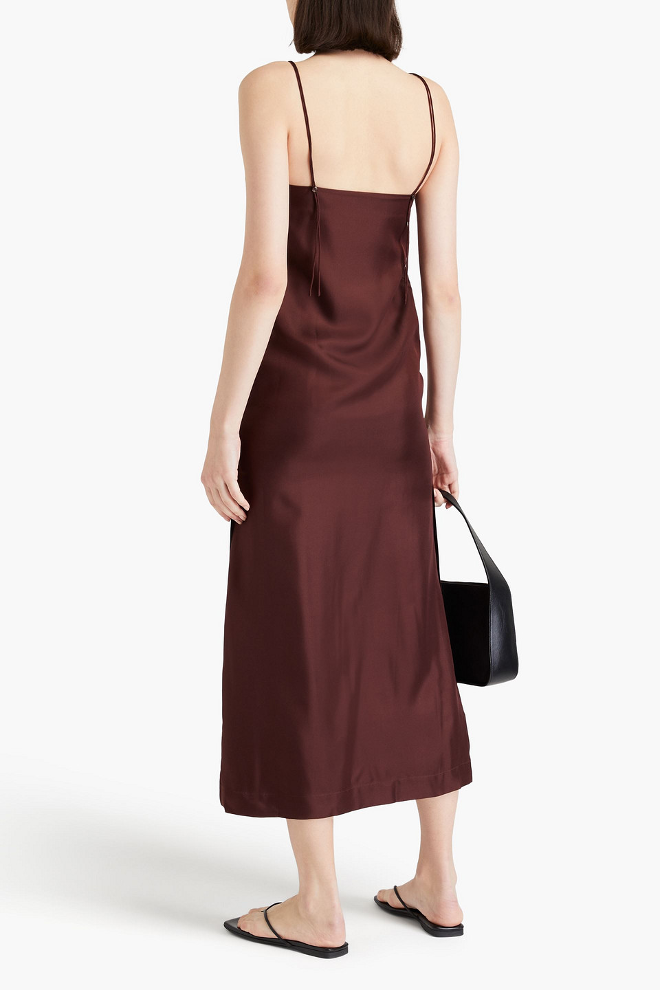 LOULOU STUDIO VABEA SILK-TWILL MIDI DRESS