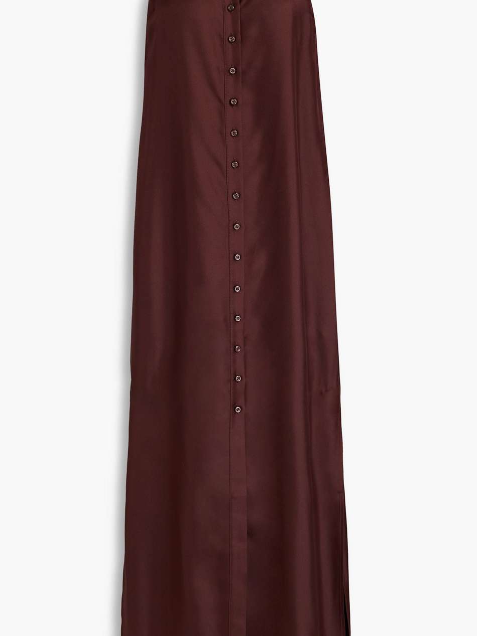 vabea silk-twill midi dress