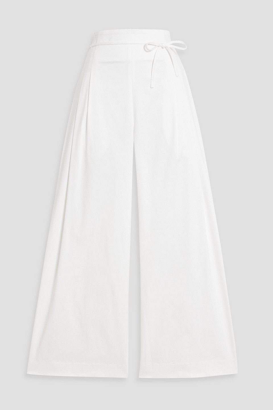 Carolina Herrera Cropped Cotton-blend Wide-leg Pants