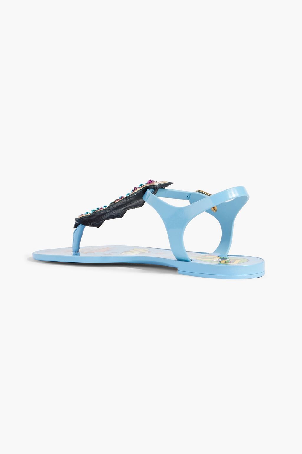 DOLCE&GABBANA Embellished rubber sandals