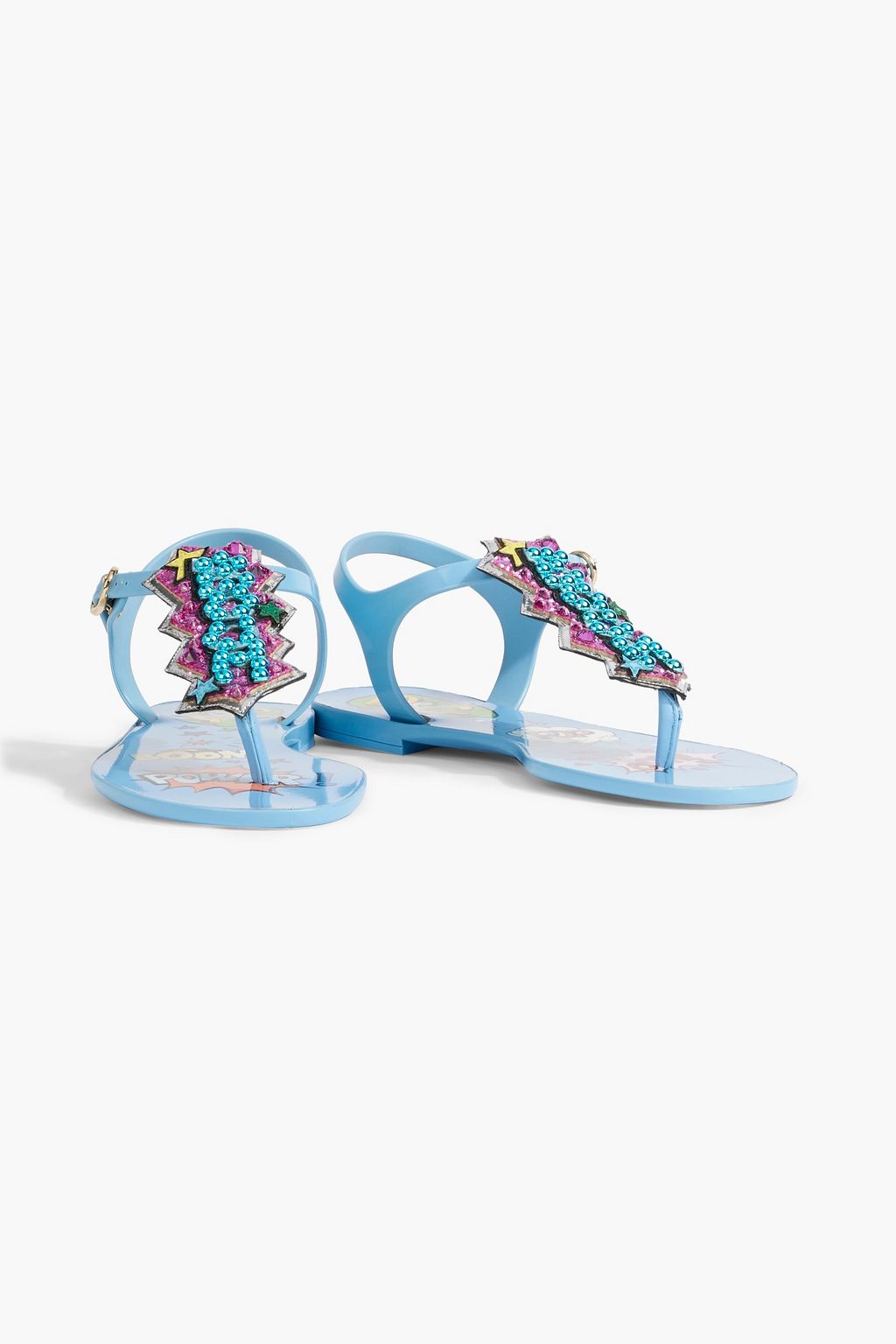 DOLCE&GABBANA Embellished rubber sandals