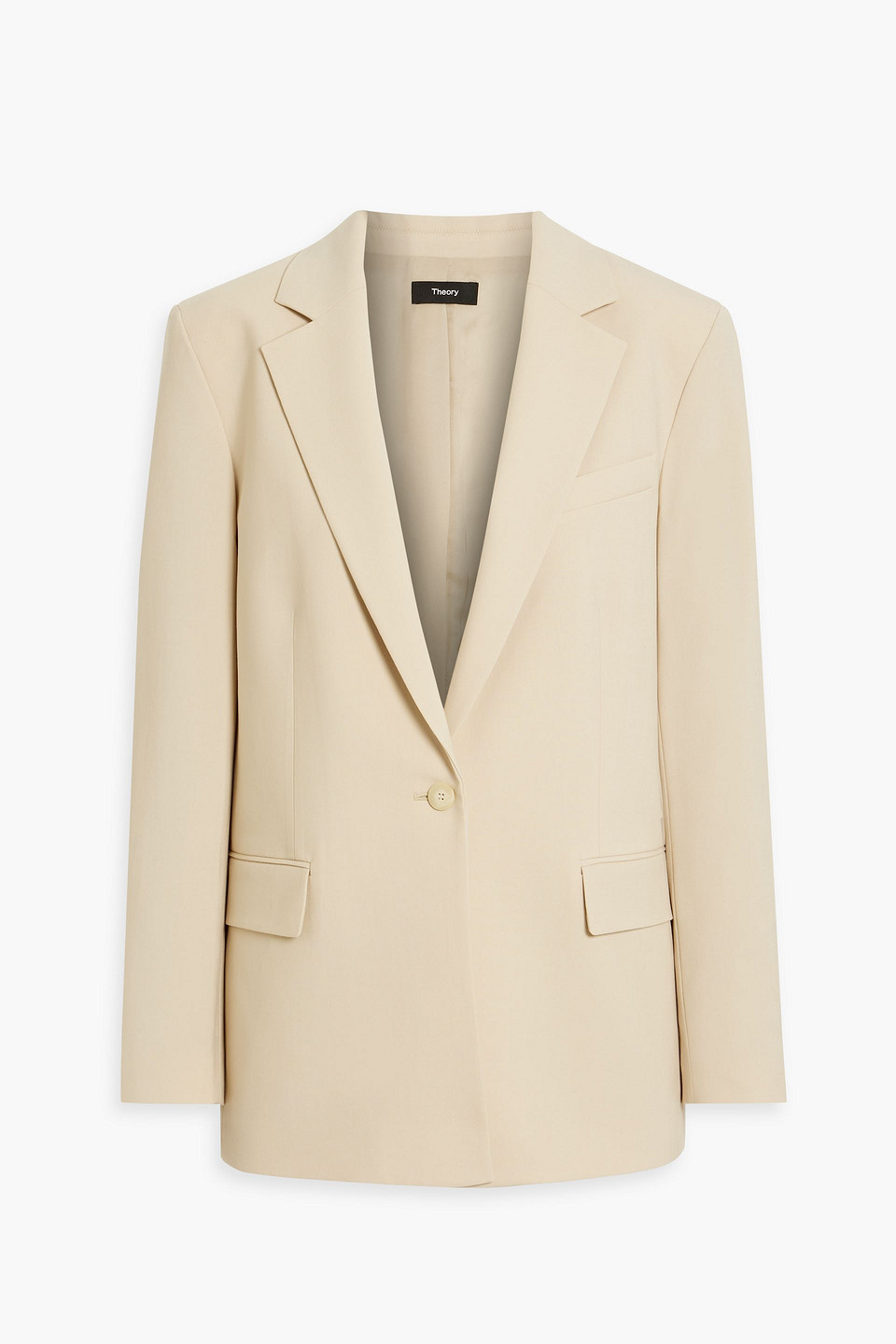 theory - grain de poudre wool-blend blazer - neutral - us 4