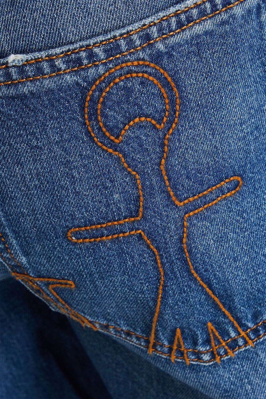JW ANDERSON Distressed two-tone denim jeans