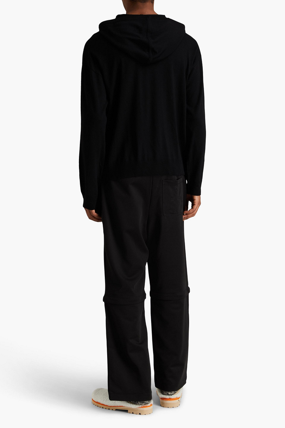  Jw Anderson - Pullover Aus Wolle Mit Intarsienmuster Und Kapuze - Schwarz - S 