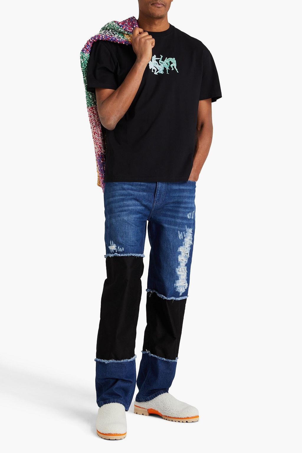 JW ANDERSON Printed cotton-jersey T-shirt