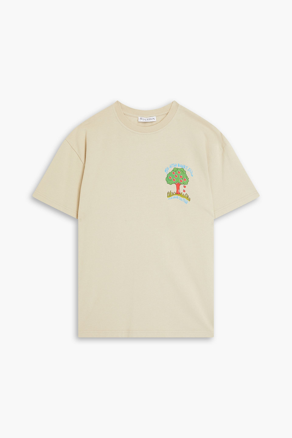Jw Anderson Man T-shirt Ivory Size L Organic Cotton In Beige