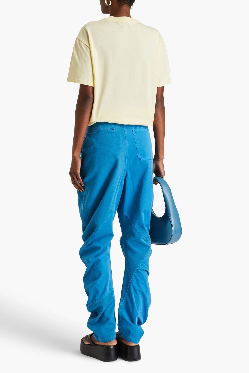 JW ANDERSON بنطال بقصة تضيق تدريجياً مصنوع من قطن تويل