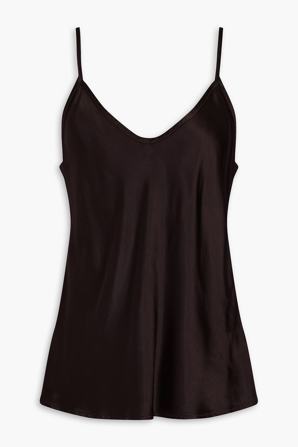 Enza Costa Bias Cami Top In Black In Chocolate